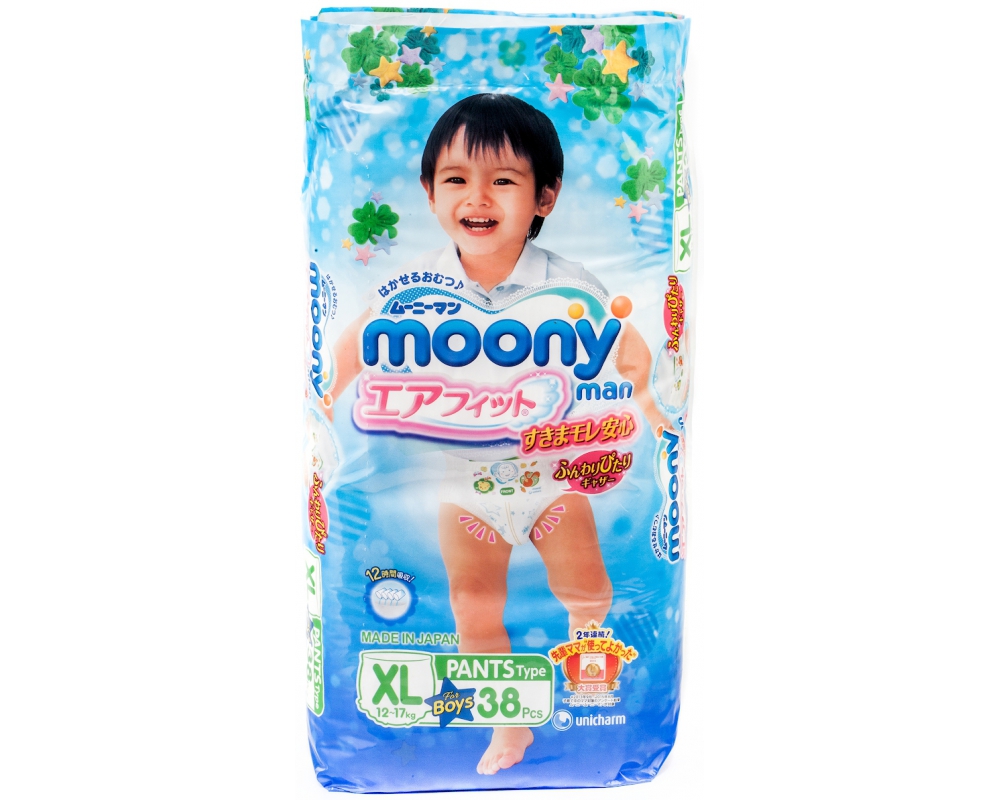Трусики Moony обычные для мальчиков 12-17 кг. 38 шт. (XL)