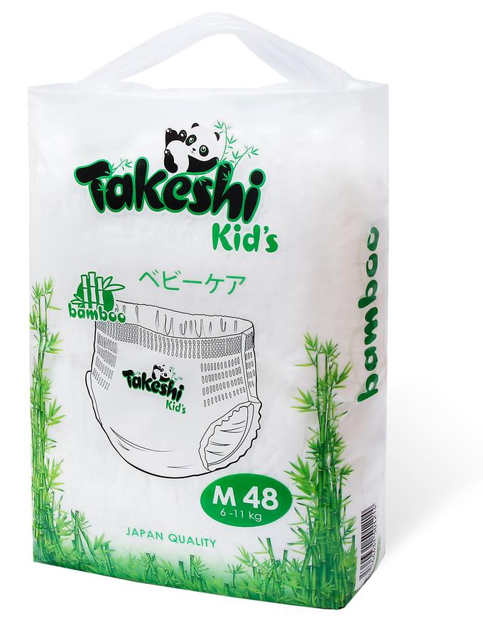 Takeshi Kids 6-11 кг М 48 шт,Трусики Универсальные
