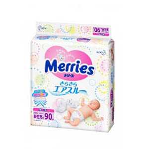 Подгузники Merries 2-5 кг.90 шт. (NB)