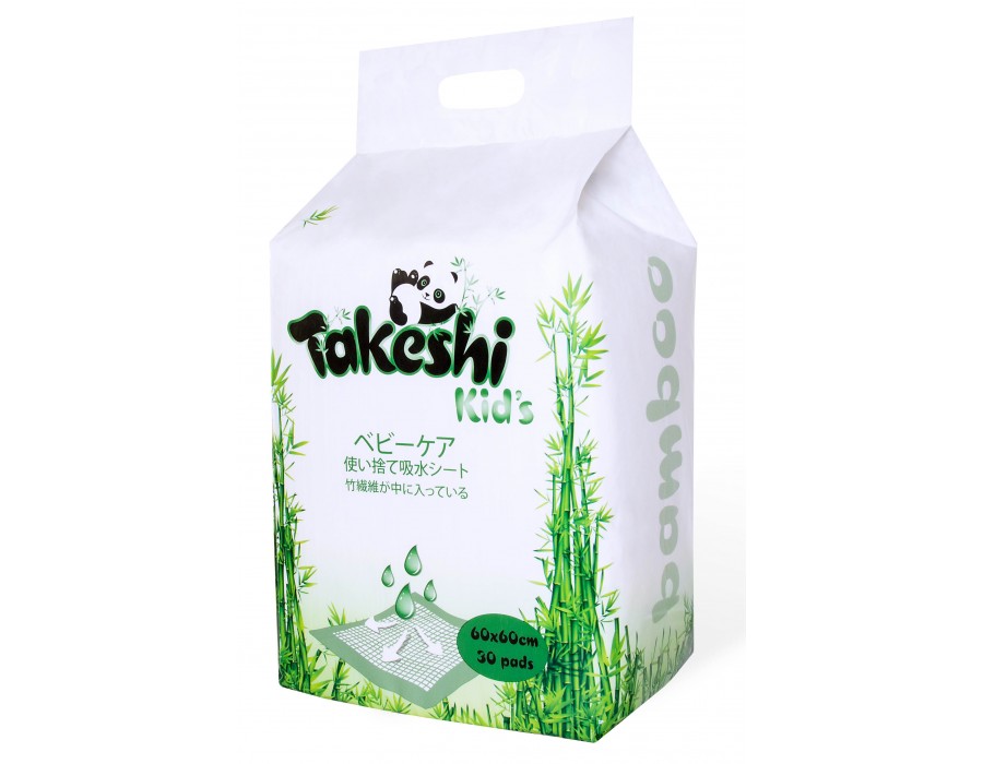 Пеленки впитывающие TAKESHI KID’S для детей бамбуковые 60*60 30 шт